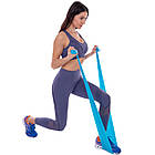 Стрічка еластична для фітнесу та йоги CUBE FRB-001-1_5 1,5 м Blue, фото 4