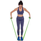 Стрічка еластична для фітнесу та йоги CUBE FRB-001-1_5 1,5 м Green, фото 4