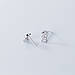 Сережки-гвоздики Дракончики, маленькі срібні сережки з камінням, срібло 925 проби, 6*10 мм, фото 7