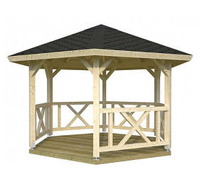 Дерев'яна альтанка шестигранна ШБ-2