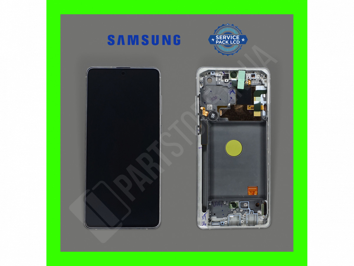 Дисплей Samsung N770 Silver Note 10 Lite (GH82-22055B) сервісний оригінал у зборі з рамкою