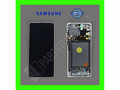 Дисплей Samsung N770 Silver Note 10 Lite (GH82-22055B) сервісний оригінал у зборі з рамкою