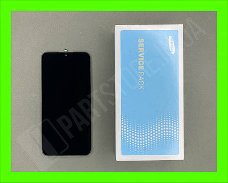 Дисплей Samsung А01 Black А015 2020 (GH81-18209A) сервісний оригінал в зборі з рамкою, фото 2