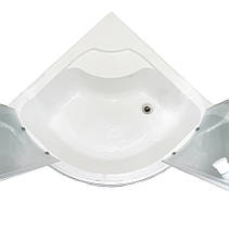 Душова кабіна 90х90х195 см на глибокому піддоні з матовим склом (fabric), фото 4