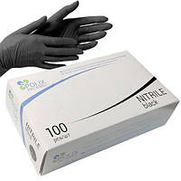 Перчатки нитриловые L (100шт) PRO&MED-черные Extra Safe