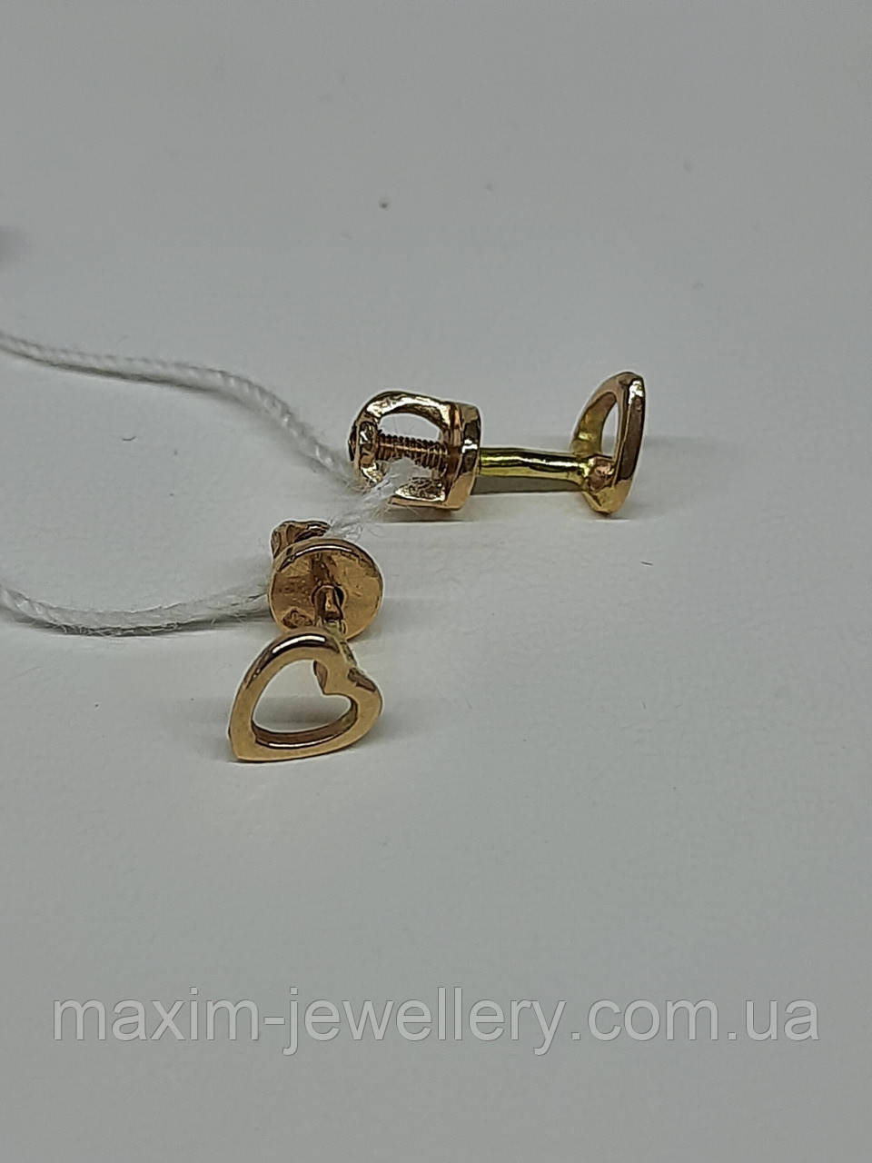 Сережки - пусети в червоному золоті, фото 1