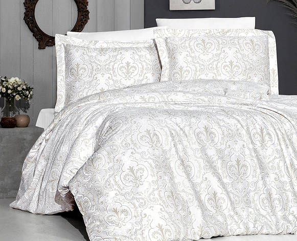 Білизна постільна білизна First Choice SATIN "Delmor Krem" S 241, фото 1