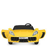 Електромобіль для підлітків двомісний Porsche (мотор 180W, MP3, USB) Bambi M 4055AL-6 Жовтий, фото 3