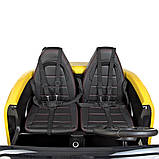 Електромобіль для підлітків двомісний Porsche (мотор 180W, MP3, USB) Bambi M 4055AL-6 Жовтий, фото 6