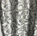 Готові жакардові штори Штори з люрексом Жакардові штори Штори сірі на тасьмі, фото 7