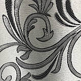 Готові жакардові штори Штори з люрексом Жакардові штори Штори сірі на тасьмі, фото 9