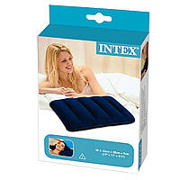 Подушка надувная Intex, синяя, в картонной коробке