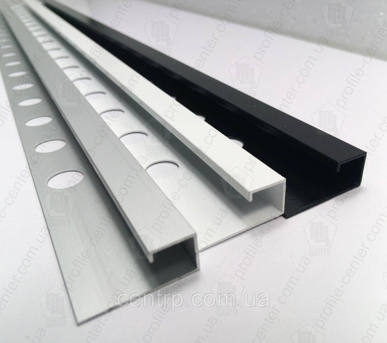 Алюминиевый П-образный квадратный профиль для плитки 10 мм Квадро ТК 10 L-2.7м Серебро анод - фото 6 - id-p1376043891