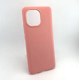 Чохол для Xiaomi Mi 11 накладка на бампер Silicone Case протиударний soft touch pink рожевий