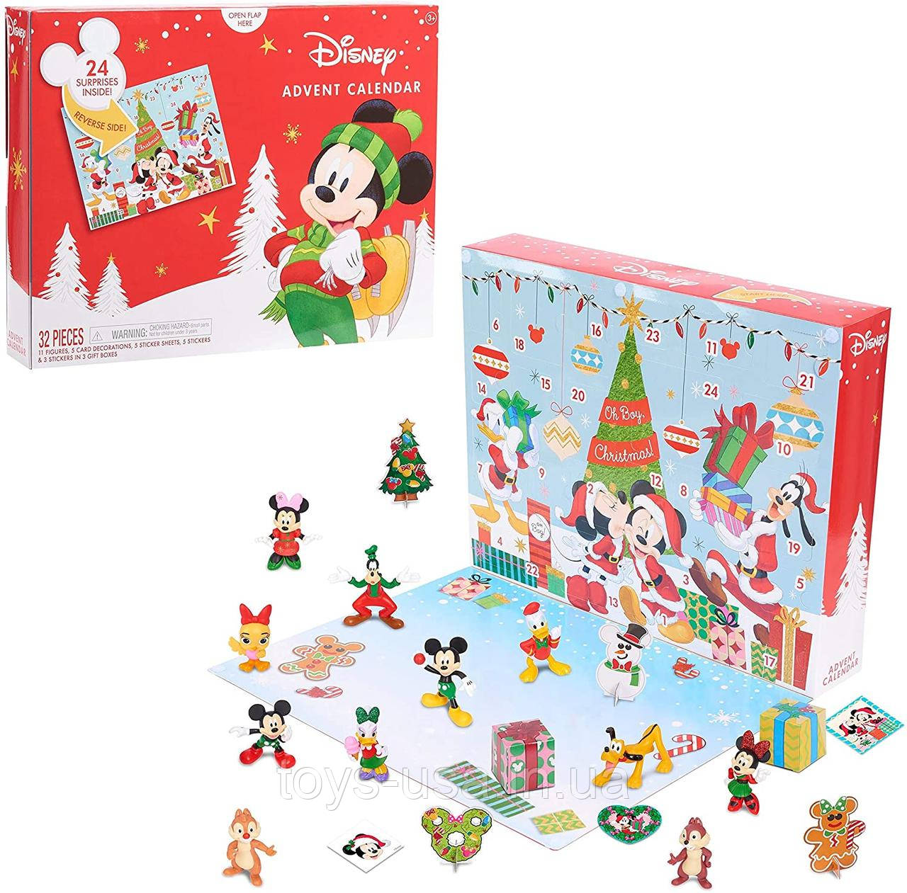 Адвент календар Микки Маус Новогодний Disney Mickey Mouse Advent Calendar, фото 1