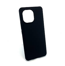 Чохол для Xiaomi Mi 11 накладка на бампер Silicone Case протиударний soft touch black чорний
