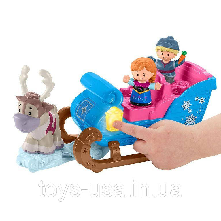 Сани Кристоффа і Анни Холодне серце Frozen Kristoff Sleigh Little People Disney, фото 1