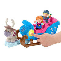 Сани Кристоффа и Анны Холодное сердце Frozen Kristoff Sleigh Little People Disney