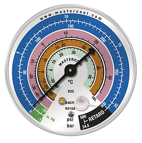 Манометр 80 мм, R410a-22-407 (Mastercool США) EBL