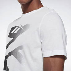 Футболка мужская reebok Vector Fade ss tee белая, фото 3