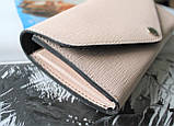 Шкіряний жіночий гаманець ручної роботи "Tulipano" пудровий, фото 2