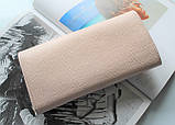 Шкіряний жіночий гаманець ручної роботи "Tulipano" пудровий, фото 4