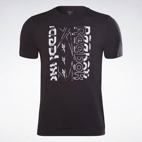 Футболка чоловіча reebok Vector Graphik tee чорна, фото 2