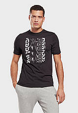Футболка чоловіча reebok Vector Graphik tee чорна, фото 3