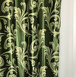 Готовий комплект штор блекаут Штори на тасьмі Штори 150x270 Якісні штори Штори колір зелений, фото 4