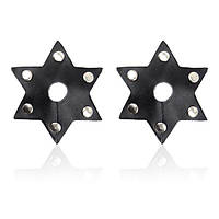 Шкіряні стікіні у вигляді зірочок чорні Кайф