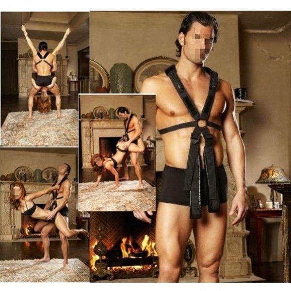 Якісний бондаж для фіксації ніг чорний Шкіряний Bdsm4u Кайф, фото 1