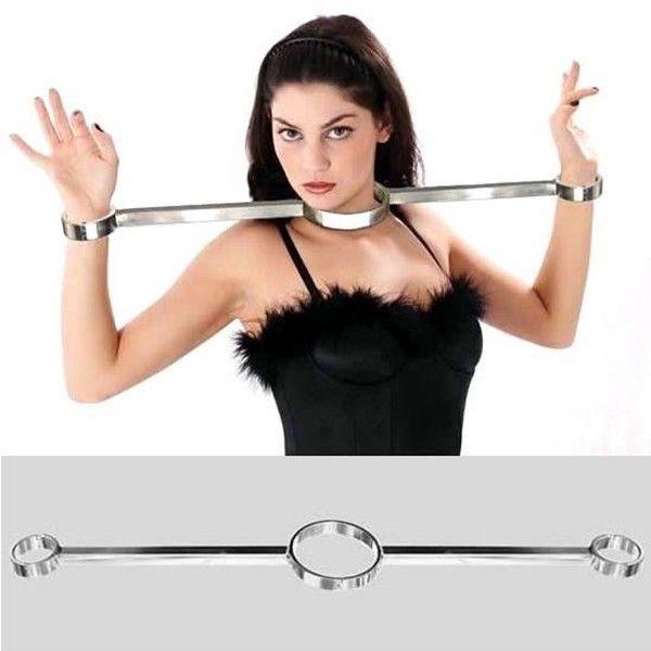 Сталевий фіксатор для рук з кріпленням до шиї Bdsm4u Кайф, фото 1