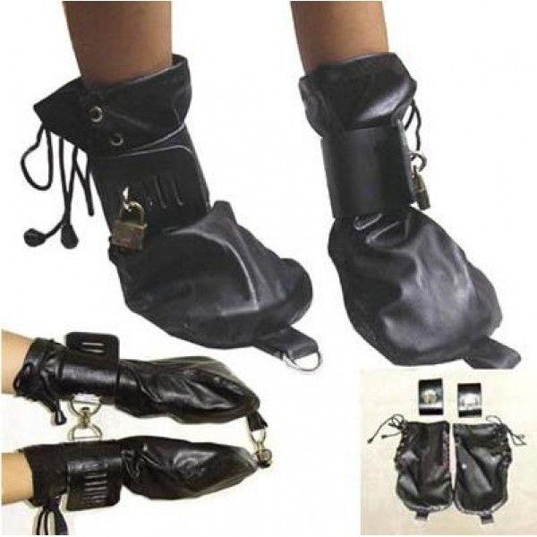 Бондаж для фіксації стоп один до одного чорний bdsm4u Кайф, фото 1