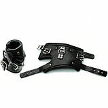 Шкіряні ремені на зап'ястя для БДСМ підвішування чорний Кайф, фото 2