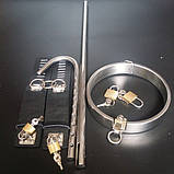 Фіксація рук за спиною на сталевий розпірці з кріпленням до шиї Bdsm4u Unisex Stainless steel Кайф, фото 3