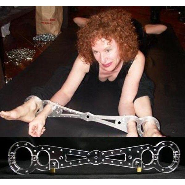 Металеві фіксатори для рук і ніг на розпірках Bdsm4u Кайф, фото 1