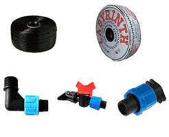 Стрічка і фітінг для крапельного поливу (однорічна)