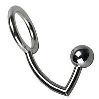 Металевий фіксатор для пеніса з анальною пробкою для БДСМ бондажа Кайф