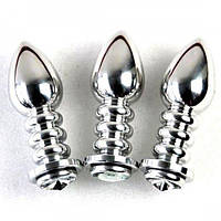 Анальна пробка сталева у формі гвинта Кайф