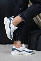 Жіночі шкіряні кросівки білі white повсякденні кеди демісезон на шнурках із замшевими вставками