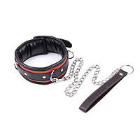 Шкіряний нашийник для БДСМ з м'якою підкладкою Unisex Кайф