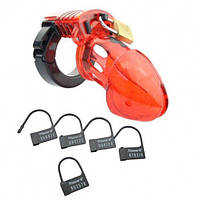 Пояс вірності чоловічий червоний Mystim Pubic Enemy Number One Кайф