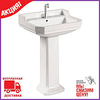 Раковина з п'єдесталом 58 см Volle Don Grandes New Desing ретро. Умивальник 58 см на ніжці