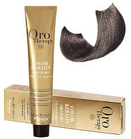 Крем-краска безаммиачная для волос Fanola Oro Therapy №6/1 Dark Blonde Ash 100 мл (3086Gu)