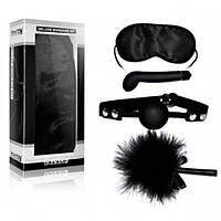 Набір для БДСМ Чорний (маска,кляп,вібратор,лоскоталка) Lovetoy Кайф