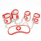 Набір кайданів для фіксації рук і ніг Медсестра Bdsm4u Кайф, фото 3