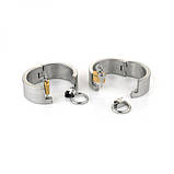 Кайдани для фіксації рук металеві на замках з ключами Bdsm4u Кайф, фото 2