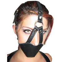 Намордник чорний з кляпом для рота на ременях Кайф
