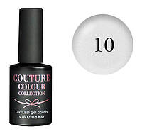 Гель-лак для ногтей Couture Colour Soft Nude №10 Молочный с перламутром полупрозрачный 9 мл (11224Gu)