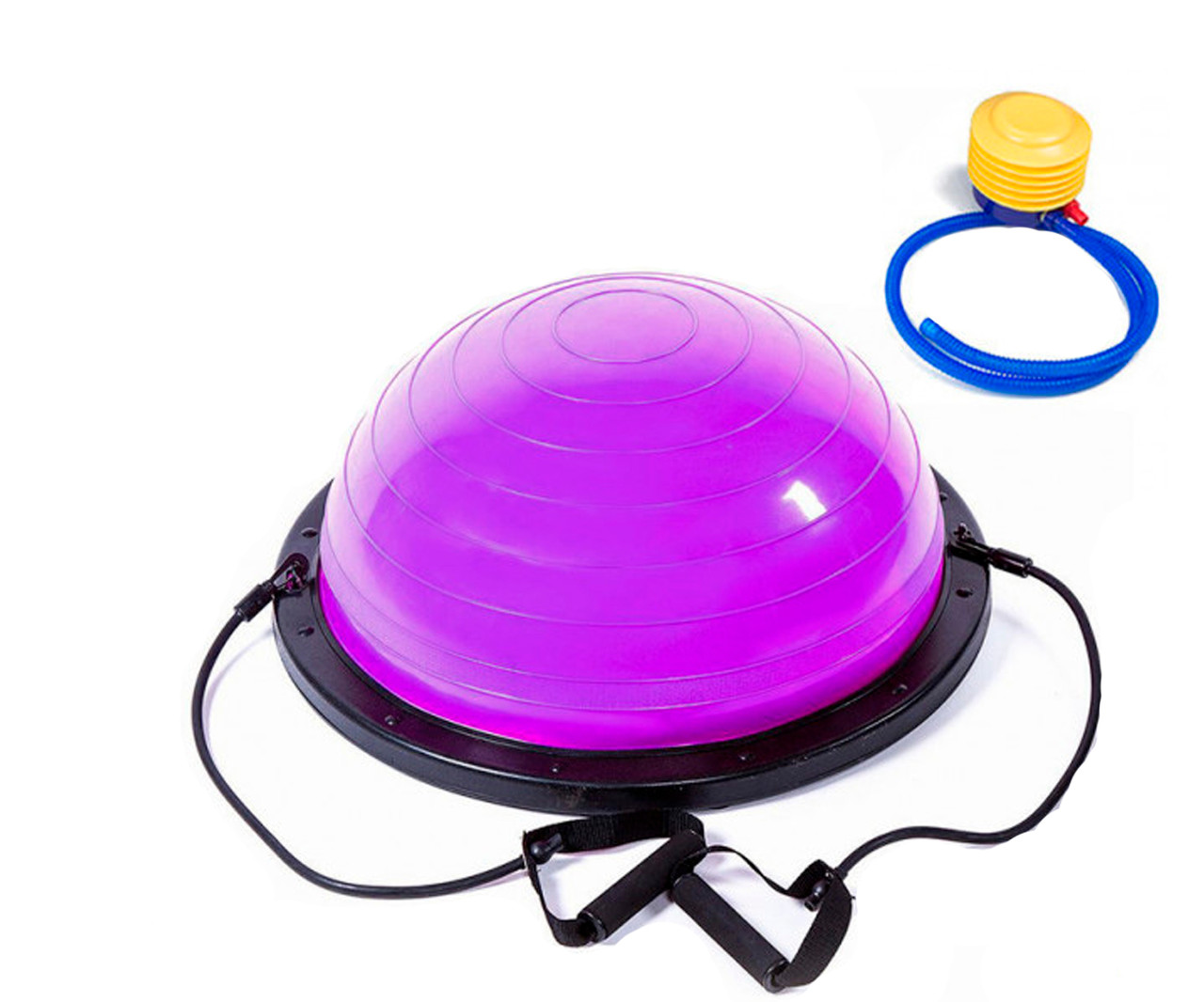 Балансувальна платформа BOSU 45 см напівсфера для фітнесу (гімнастики) + насос. Бузковий колір